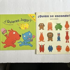 Quieres Jugar and Quien Se Esconde Spanish Paperback Set of 2 Storybooks